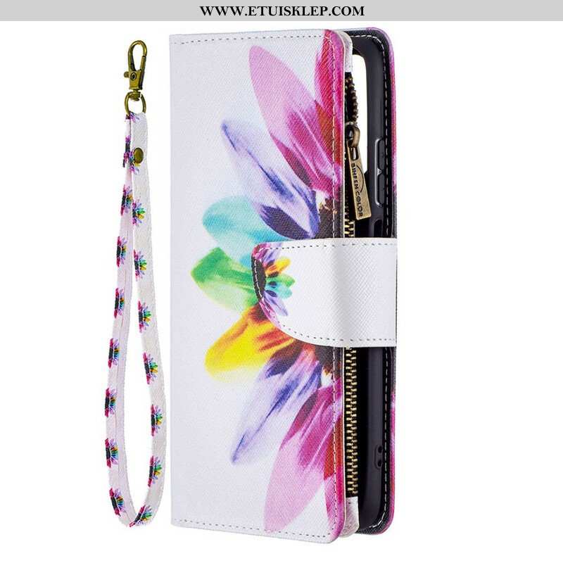 Etui Folio do Xiaomi Redmi Note 10 / 10S Kieszonka Zapinana Na Zamek W Kwiaty